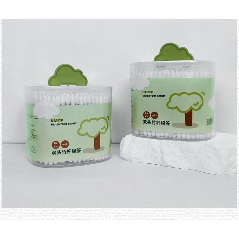 Double-ended Bamboo Stick Cotton Swabs, 400 Pcs 產品圖