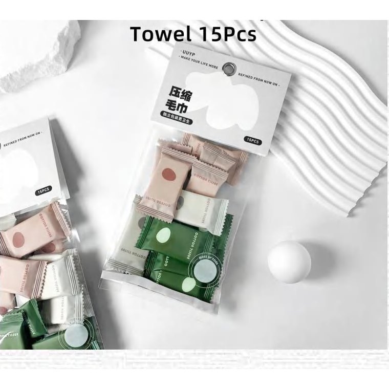 Portable Compressed Towel 15Pcs 產品圖