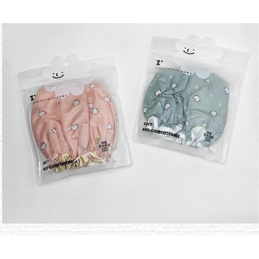 Kitten Pattern Double-Layer Shower Cap 產品圖